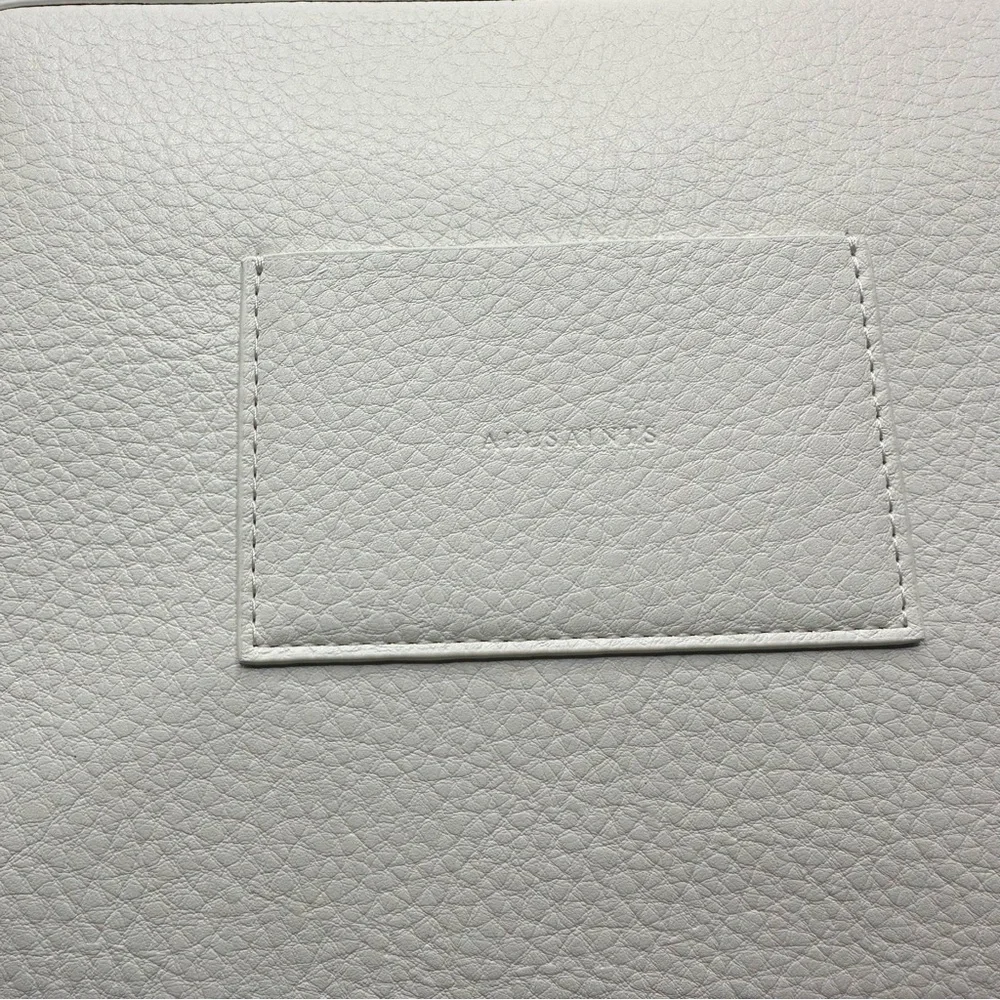 AllSaints Leather White Camera Crossbody Bag